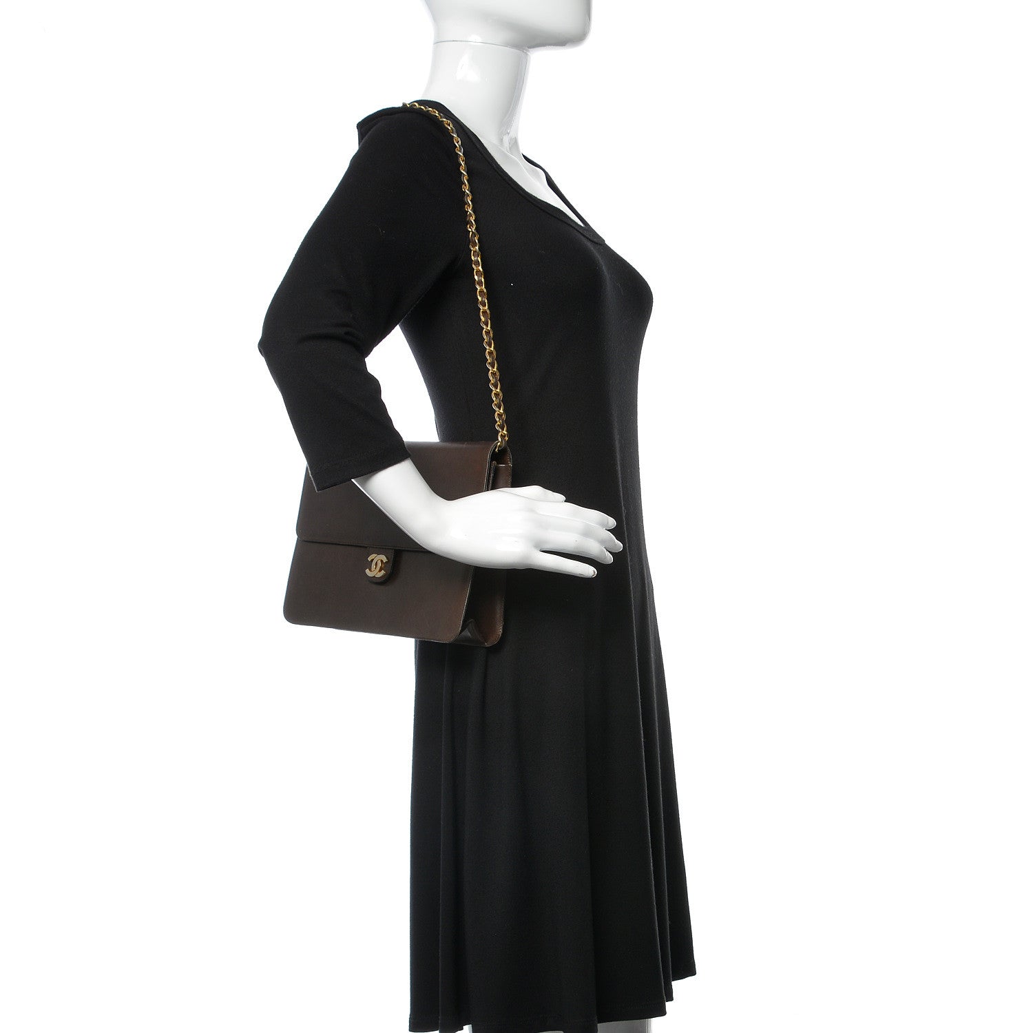 Chanel Calfskin Medium Single Flap Brown 2 of 16