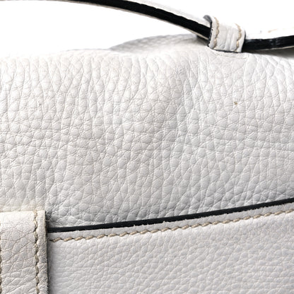 Prada Vitello Daino Sound Twin Pocket Satchel Bianco 14 of 16