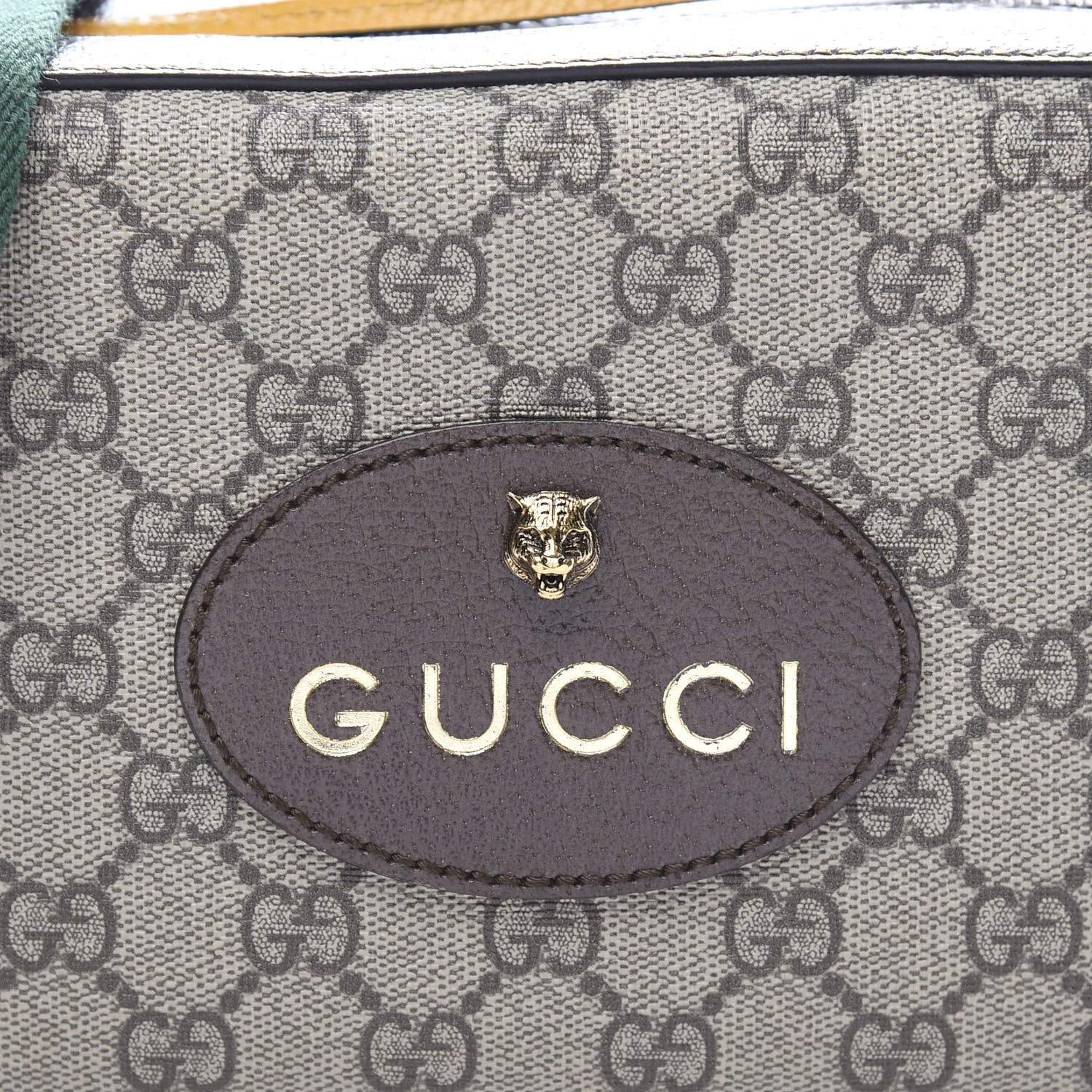 Gucci GG Supreme Monogram Web Neo Vintage Shoulder Bag Beige New Acero Crop 10 of 11