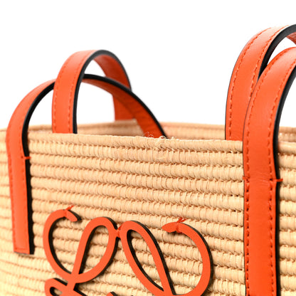 Loewe Raffia Square Mini Anagram Basket Tote Bag Natural 11 of 12