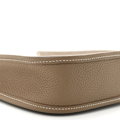 Hermes Taurillon Clemence Amazone Evelyne TPM Etoupe Bleu Indigo 9 of 12