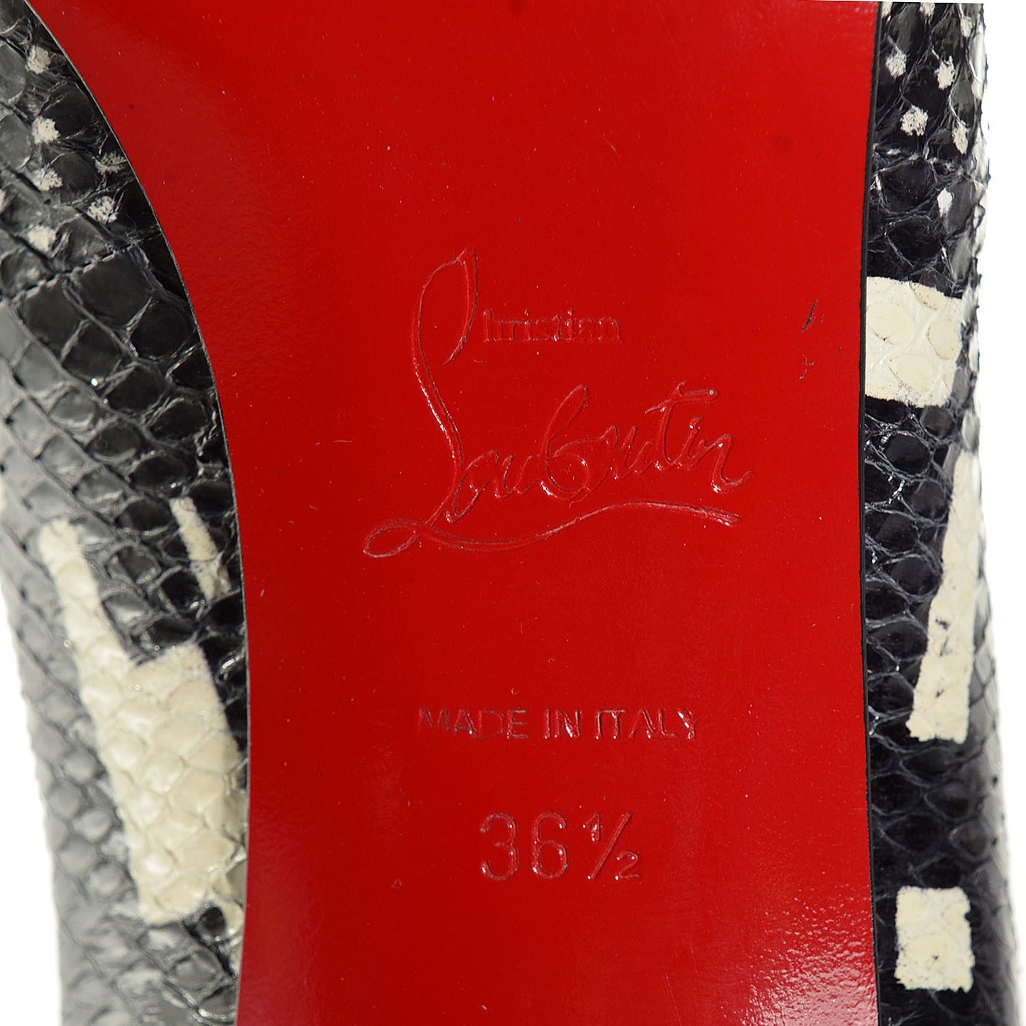 Watersnake Patchwork No Matter 85 Pumps 36.5 Black White