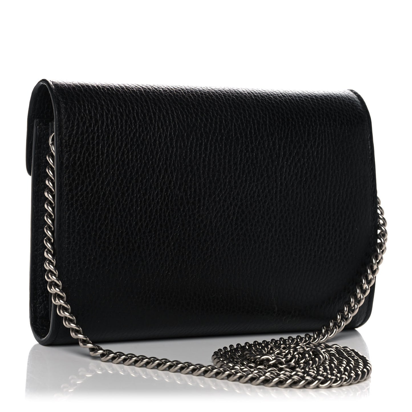 Calfskin Mini Dionysus Chain Wallet Black