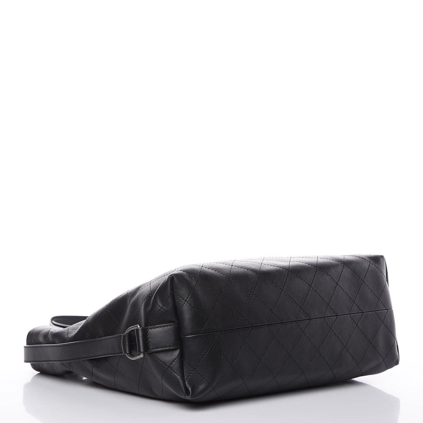 Calfskin Stitched Large Hobo Black