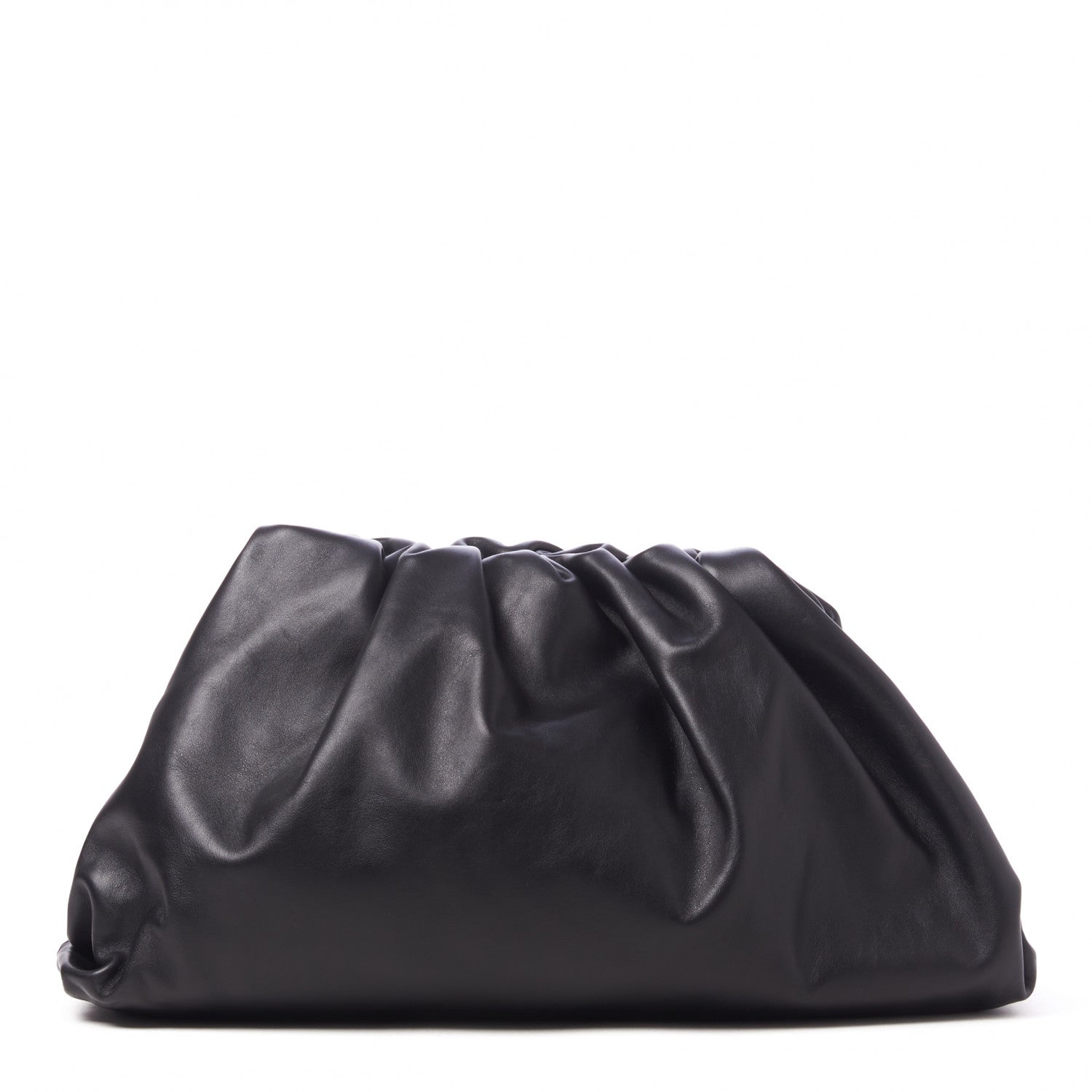 Bottega Veneta Smooth Butter Calf The Pouch Oversized Clutch Black 2 of 15