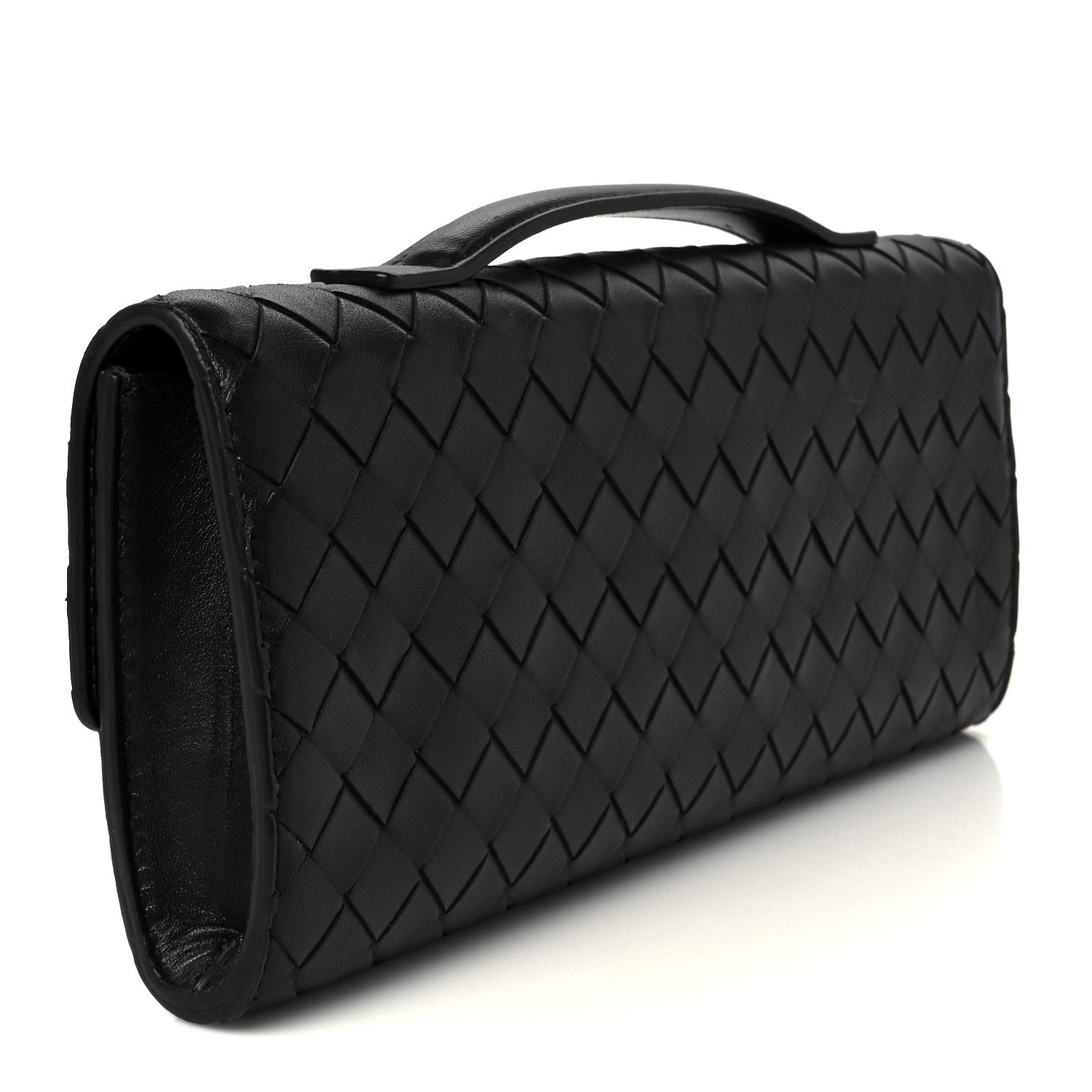 Bottega Veneta Nappa Intrecciato Long Andiamo Top Handle Clutch Black 3 of 9