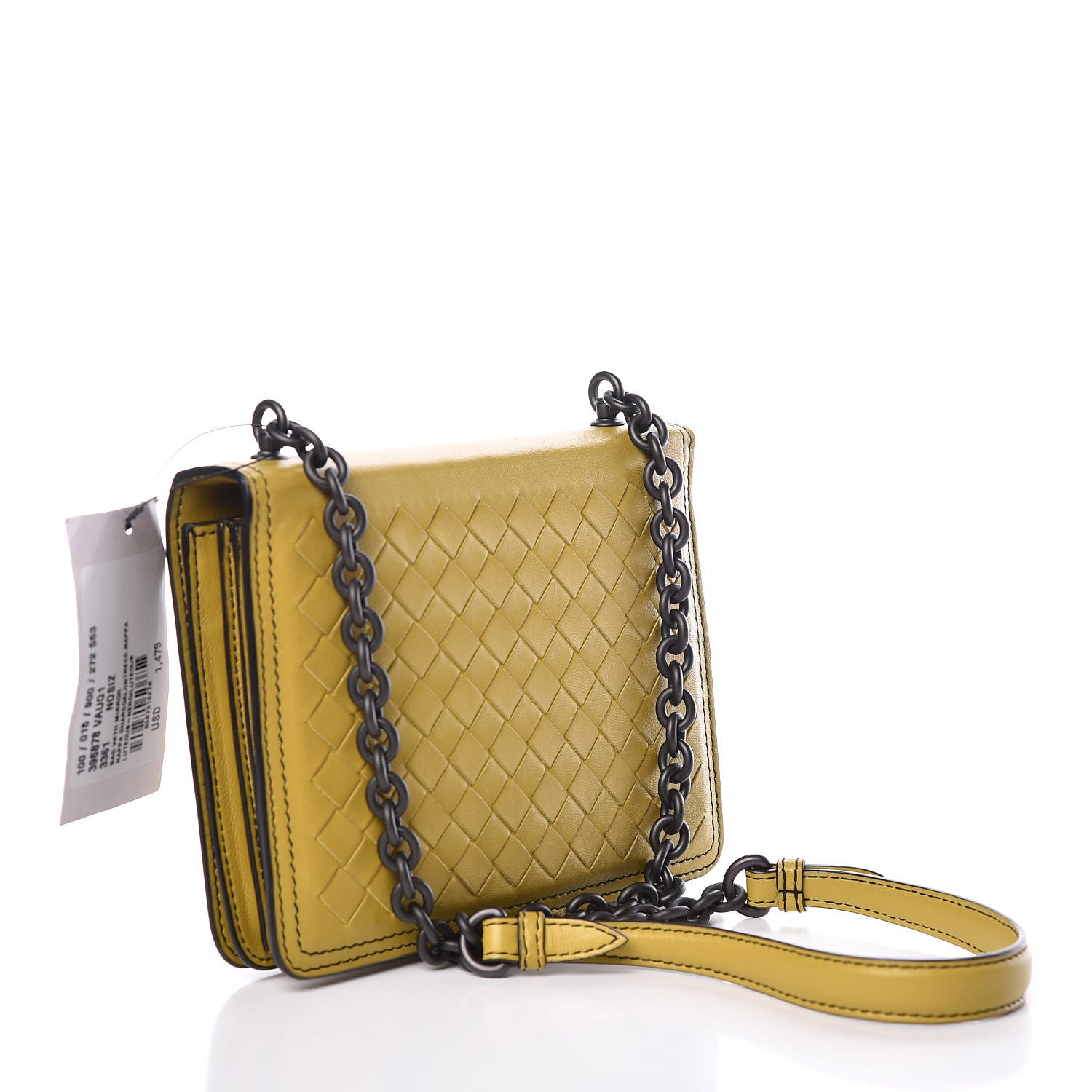 Bottega Veneta Nappa Intrecciato Chain Wallet Luteous 3 of 11
