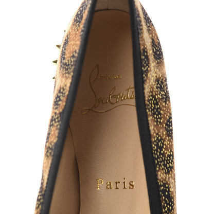 Christian Louboutin Lurex Leopard La Massine Flats 39 Black Gold 7 of 9