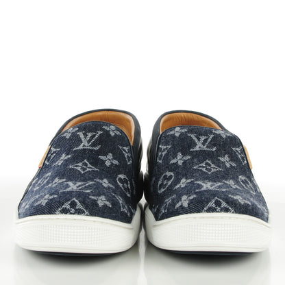 Louis Vuitton Denim Monogram Tempo Sneakers 40 Blue 2 of 9