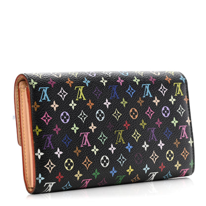 Louis Vuitton Monogram Multicolor Sarah Wallet Black 3 of 12