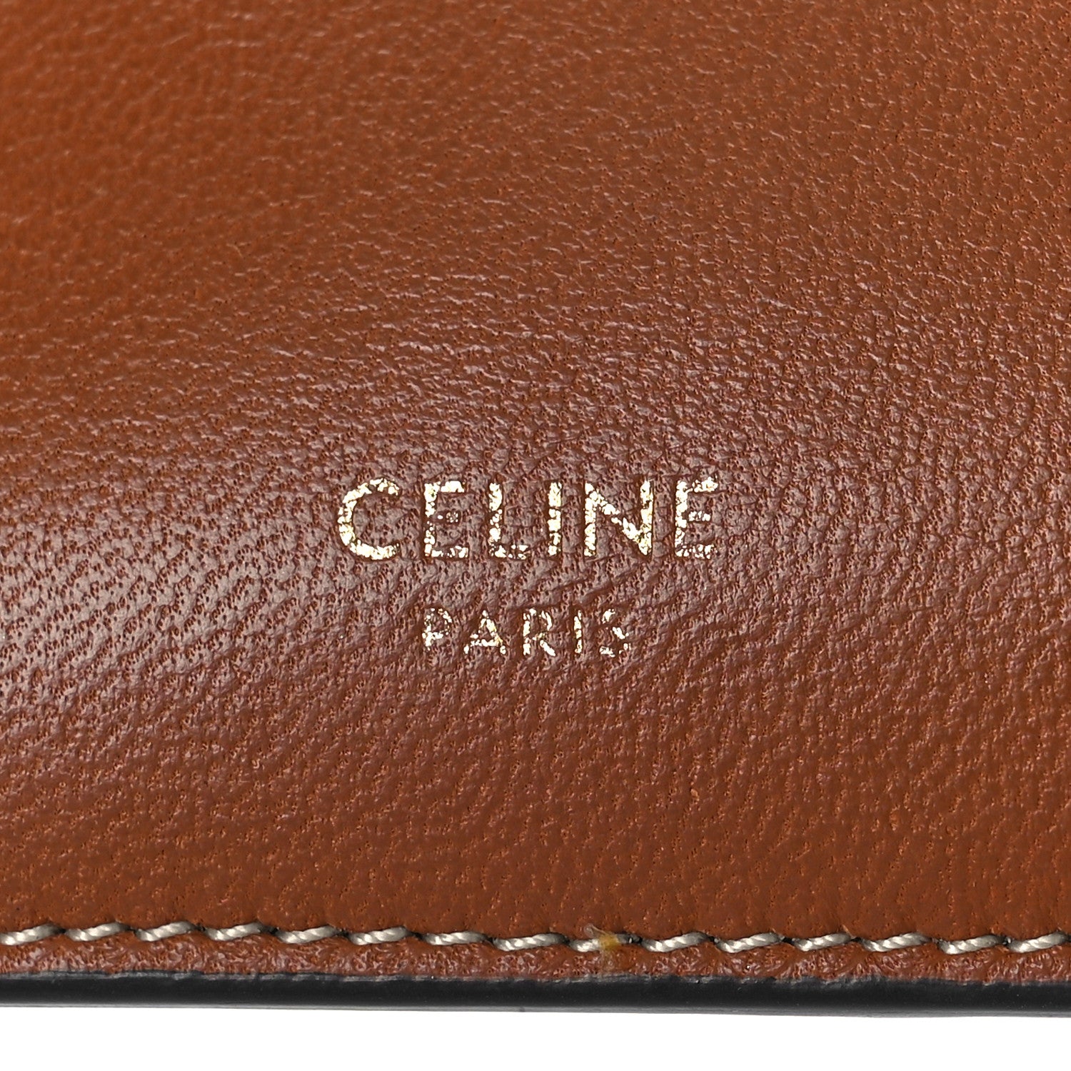 Celine Triomphe Canvas Zipped Card Holder Tan 6 of 9