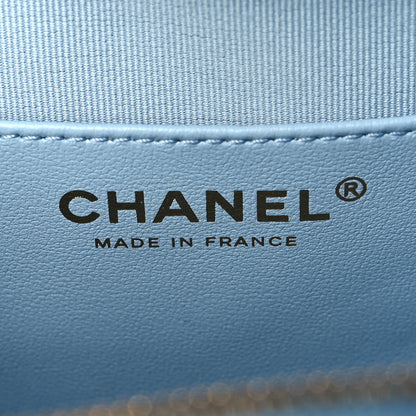 Chanel Lambskin Quilted CC In Love Heart Bag Light Blue 6 of 9