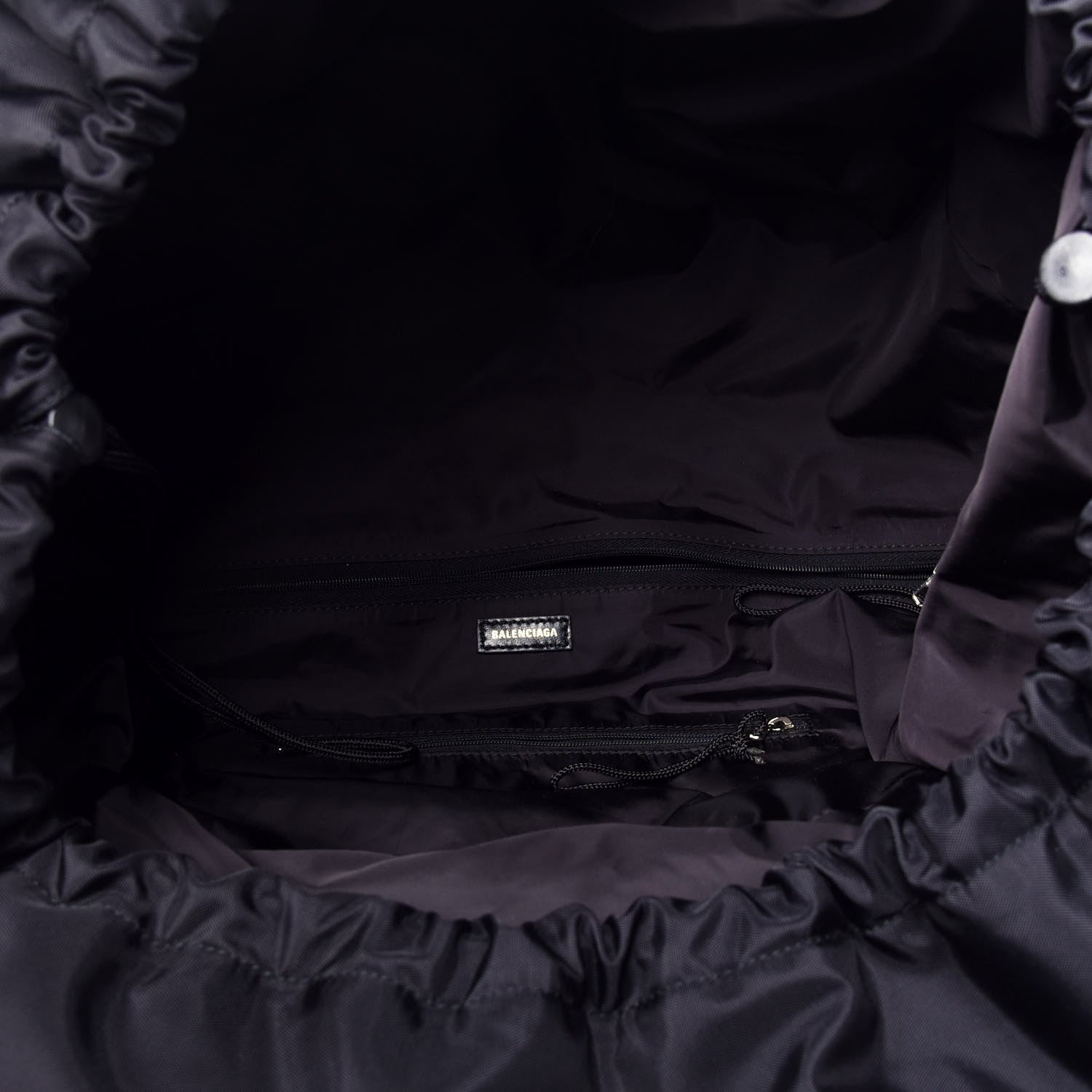 Balenciaga Textured Sport Nylon Logo Embroidered S Wheel Gym Bag Black Bleu Navy 5 of 10