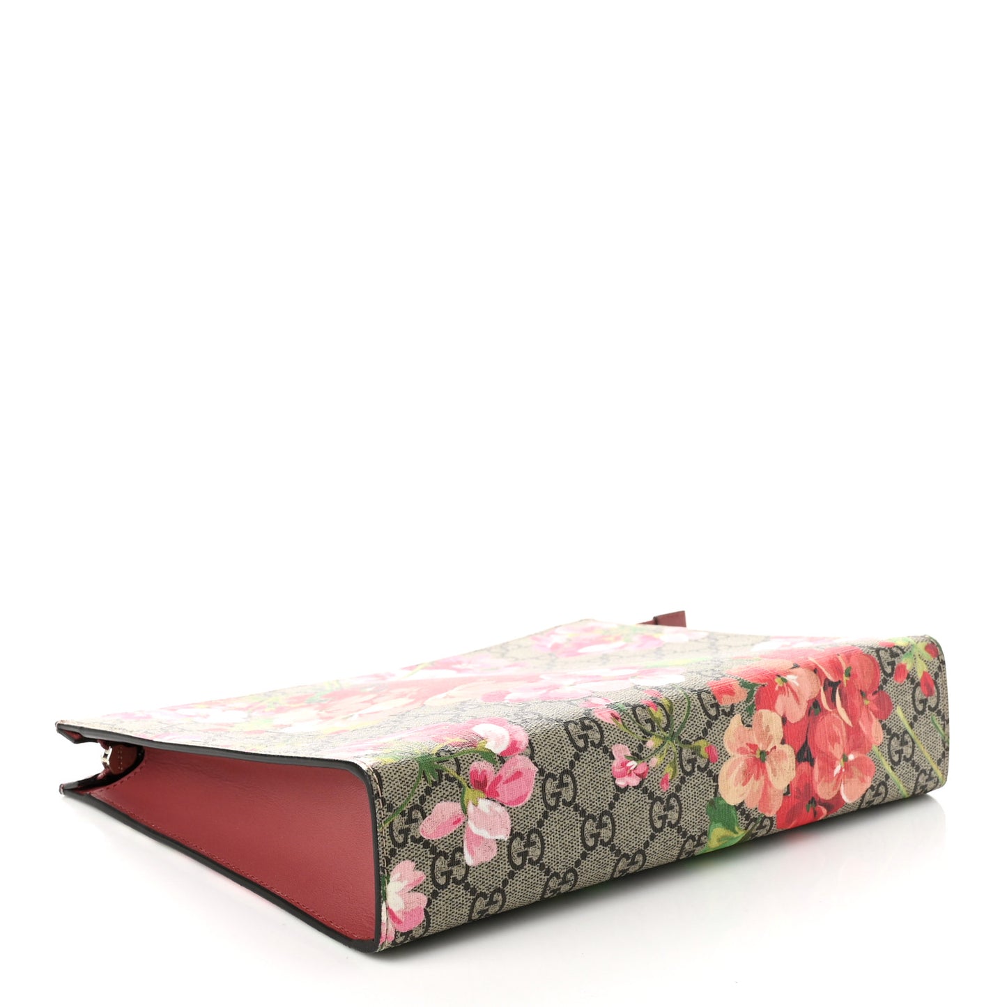 GG Supreme Monogram Blooms Large Cosmetic Case Beige Multicolor Dry Rose