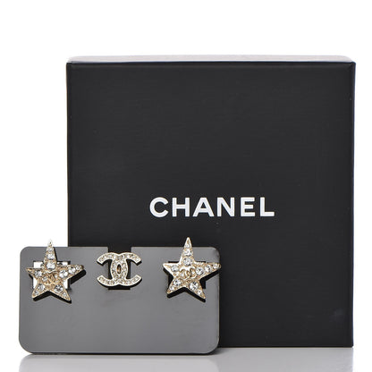 Chanel Swarovski Crystal CC Star Earphone Charms Gold 6 of 6
