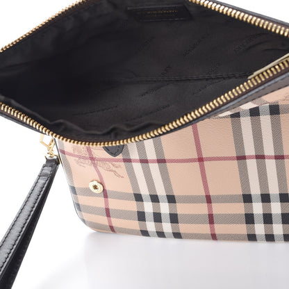 Burberry Haymarket Check Adeline Foldover Clutch Brown 5 of 7