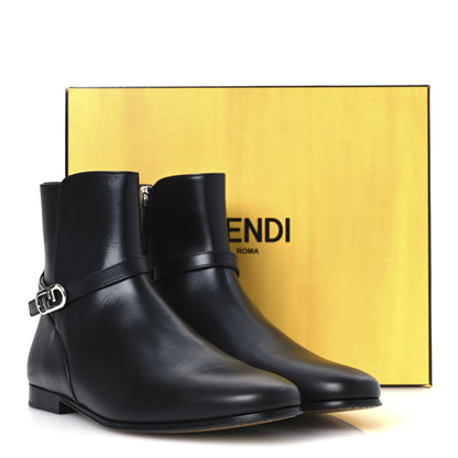 Fendi Vitello O'Lock Mens Ankle Boots 10 Black 11 of 11