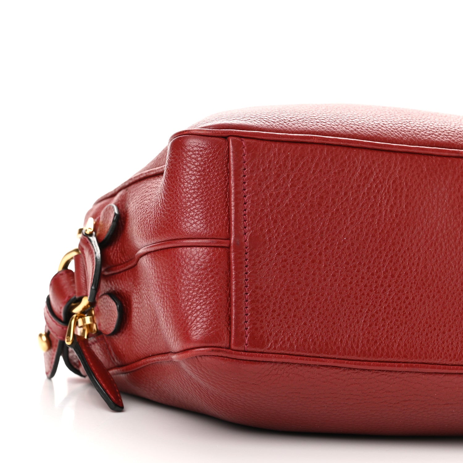 Prada Vitello Daino Medium Double Zip Shoulder Bag Rosso 9 of 10