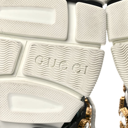 Gucci X SEGA Metallic Calfskin Removable Crystals Womens Flashtrek Sneakers 38 Lago 7 of 9