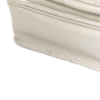 Saint Laurent Crinkled Calfskin Matelasse Monogram Baby Niki Chain Satchel Crema Soft 12 of 14