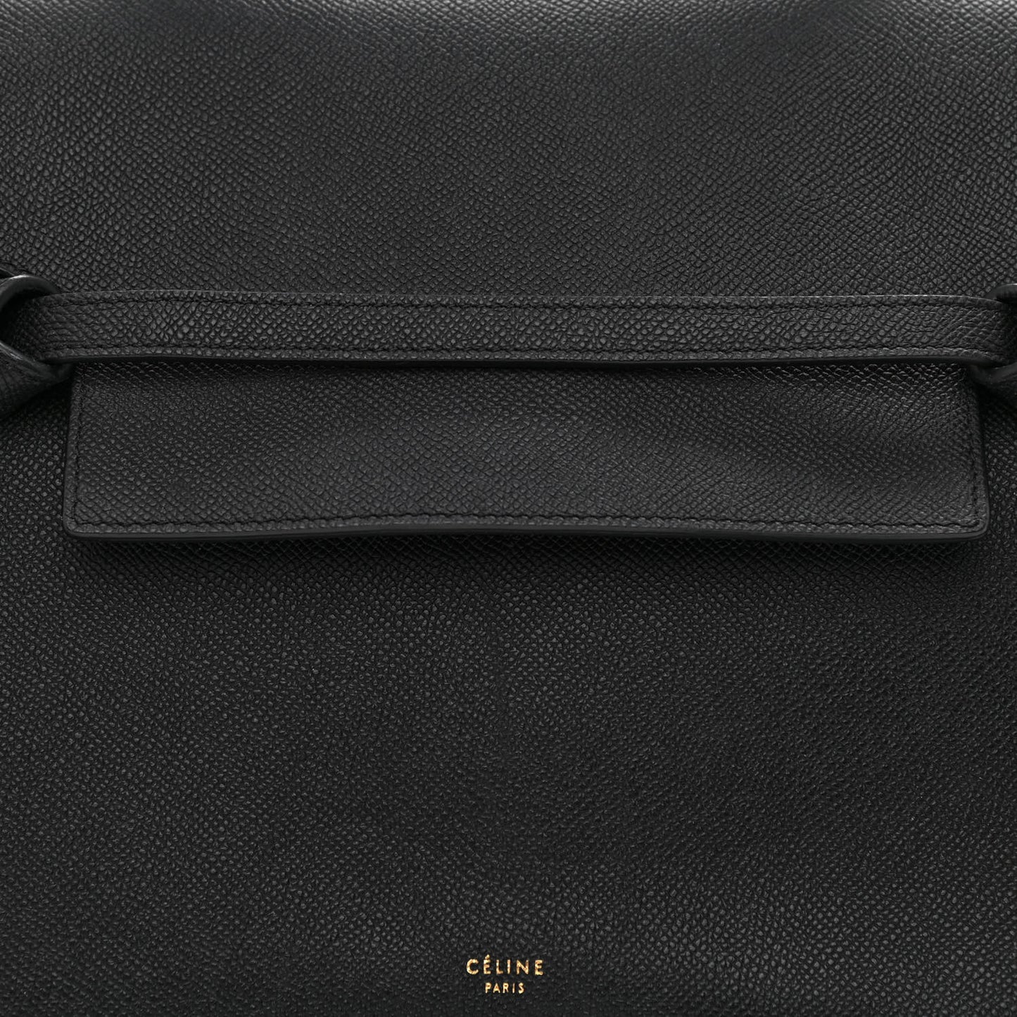 Grained Calfskin Mini Belt Bag Black