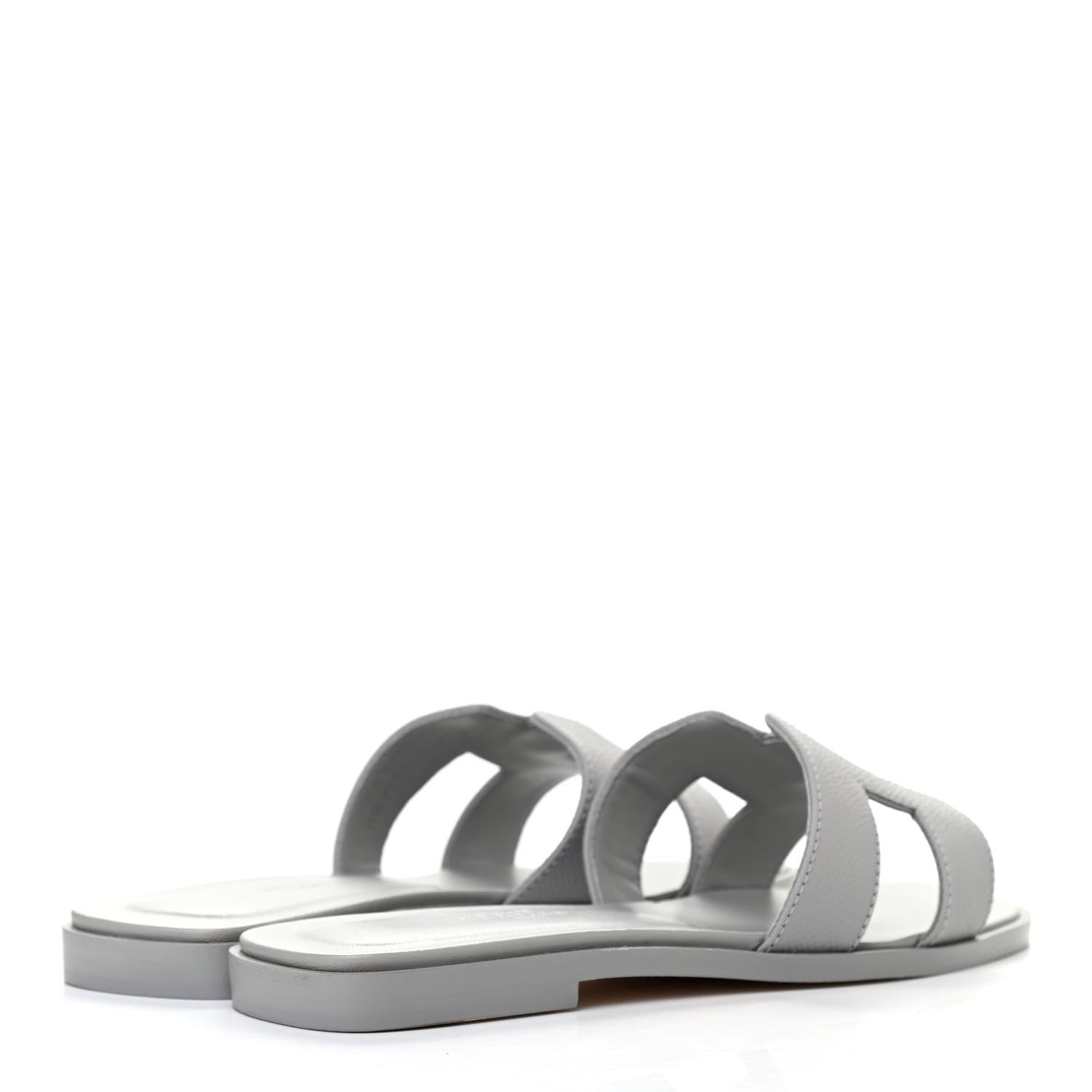 Hermes Epsom Oran Sandals 35 Bleu Glacier 4 of 8