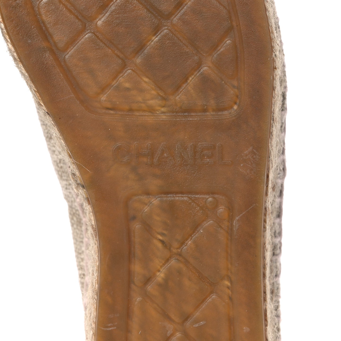 Toile Sequin CC Espadrilles 36 Beige Black