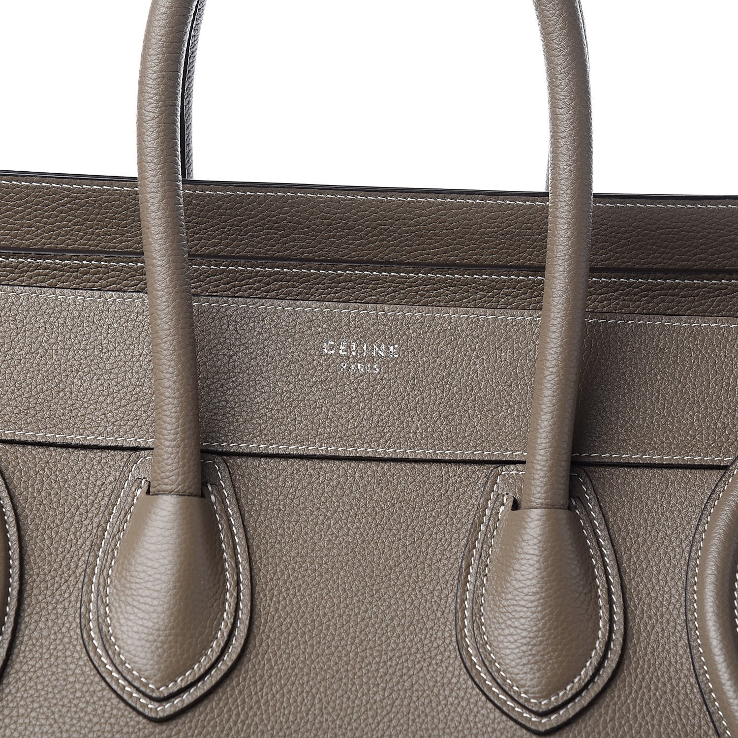 Celine Drummed Calfskin Mini Luggage Souris 11 of 11