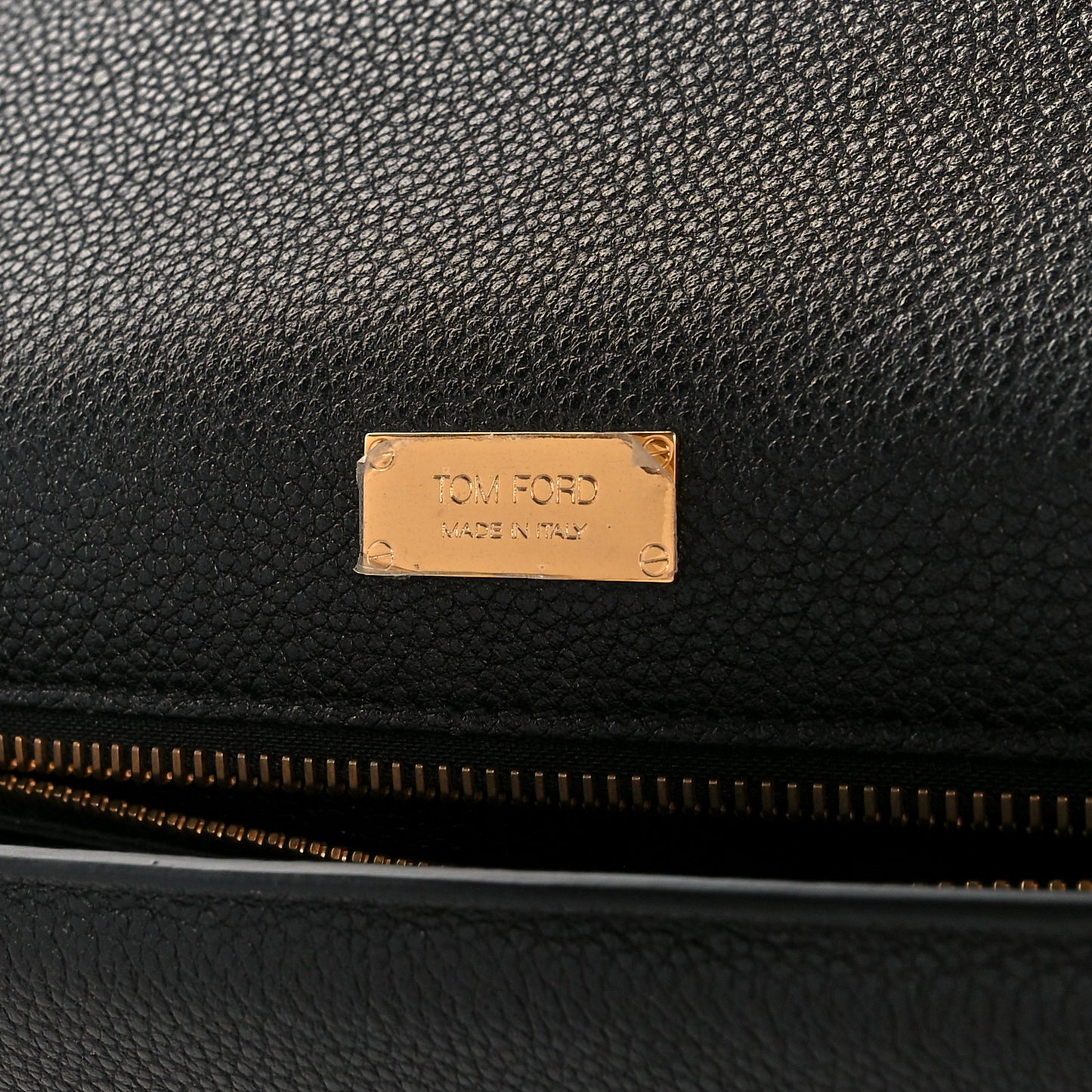 Grained Calfskin Small Tara Clutch Black