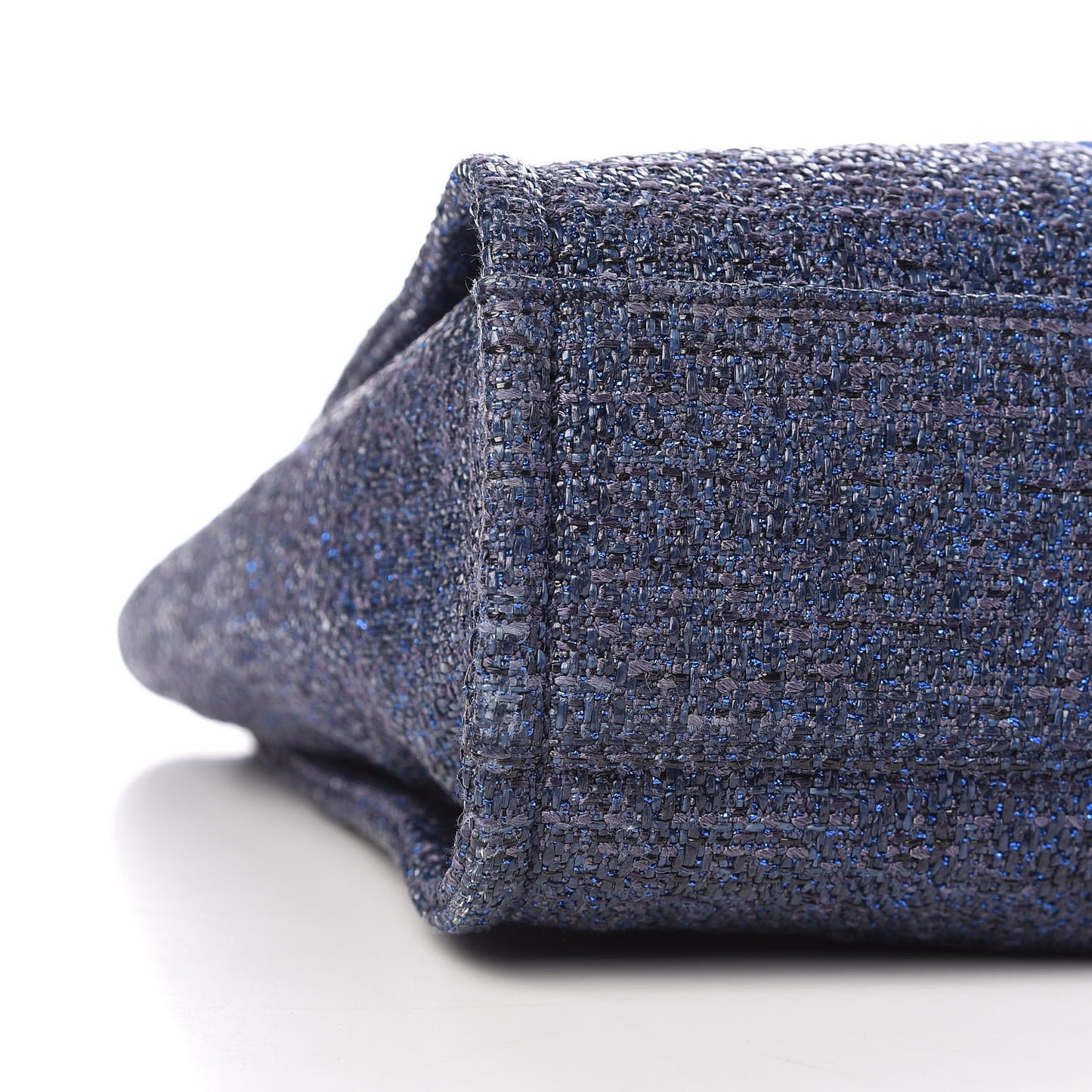 Lurex Boucle Mini Deauville Tote Blue