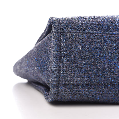 Chanel Lurex Boucle Mini Deauville Tote Blue 8 of 9