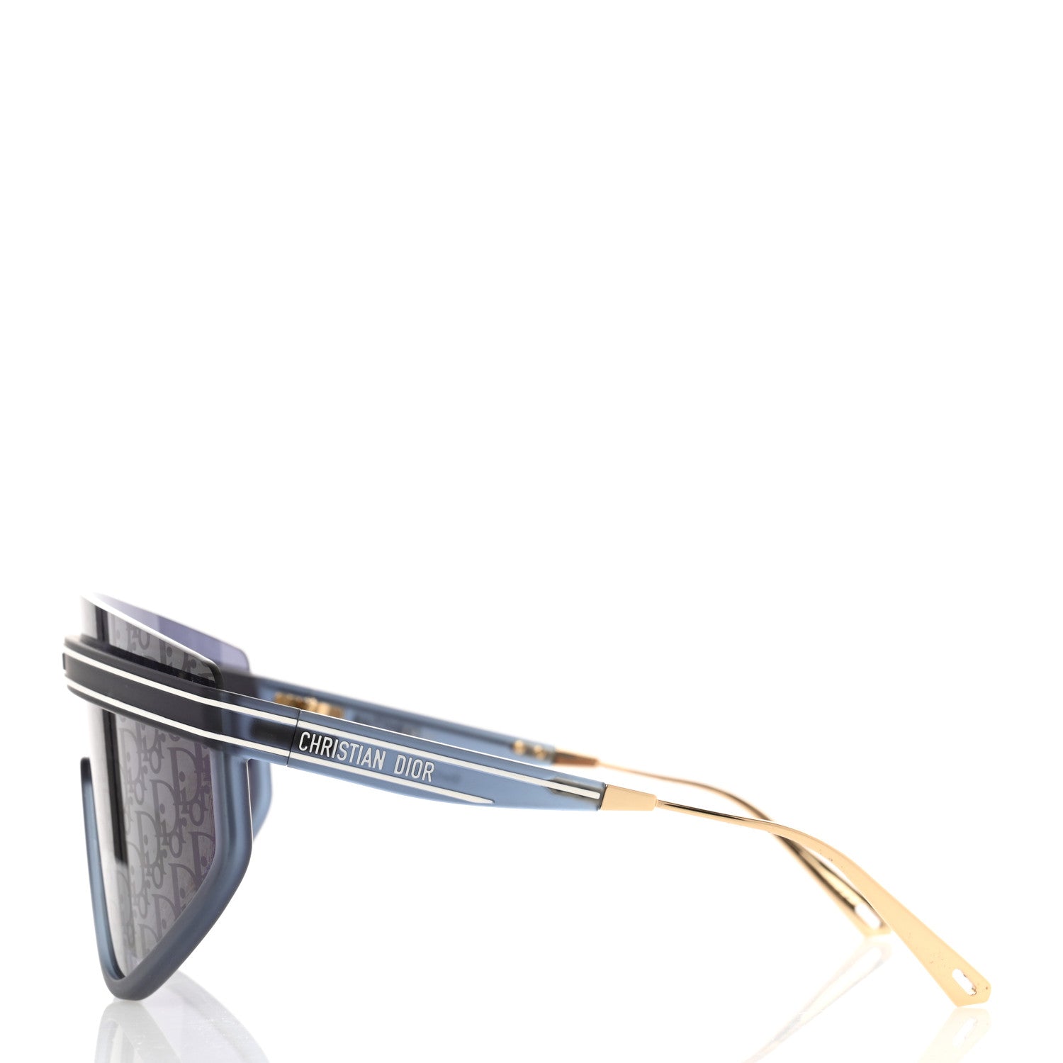 Christian Dior Oblique Mask DiorClub M2U Sunglasses Translucent Blue 3 of 8