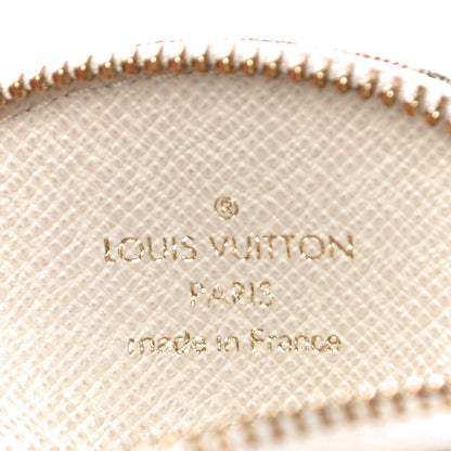 Louis Vuitton Mini Lin Croisette Round Coin Purse Rouge 6 of 10