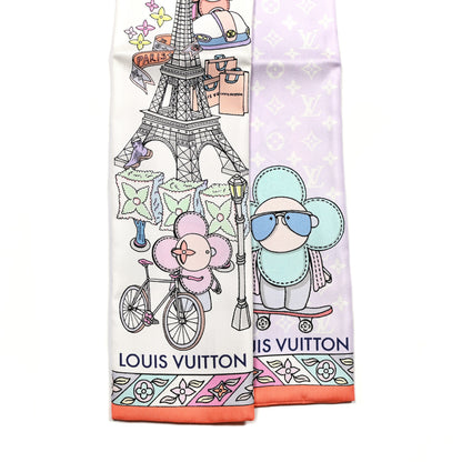 Louis Vuitton Silk Monogram Hide and Seek Bandeau Mauve 1 of 3