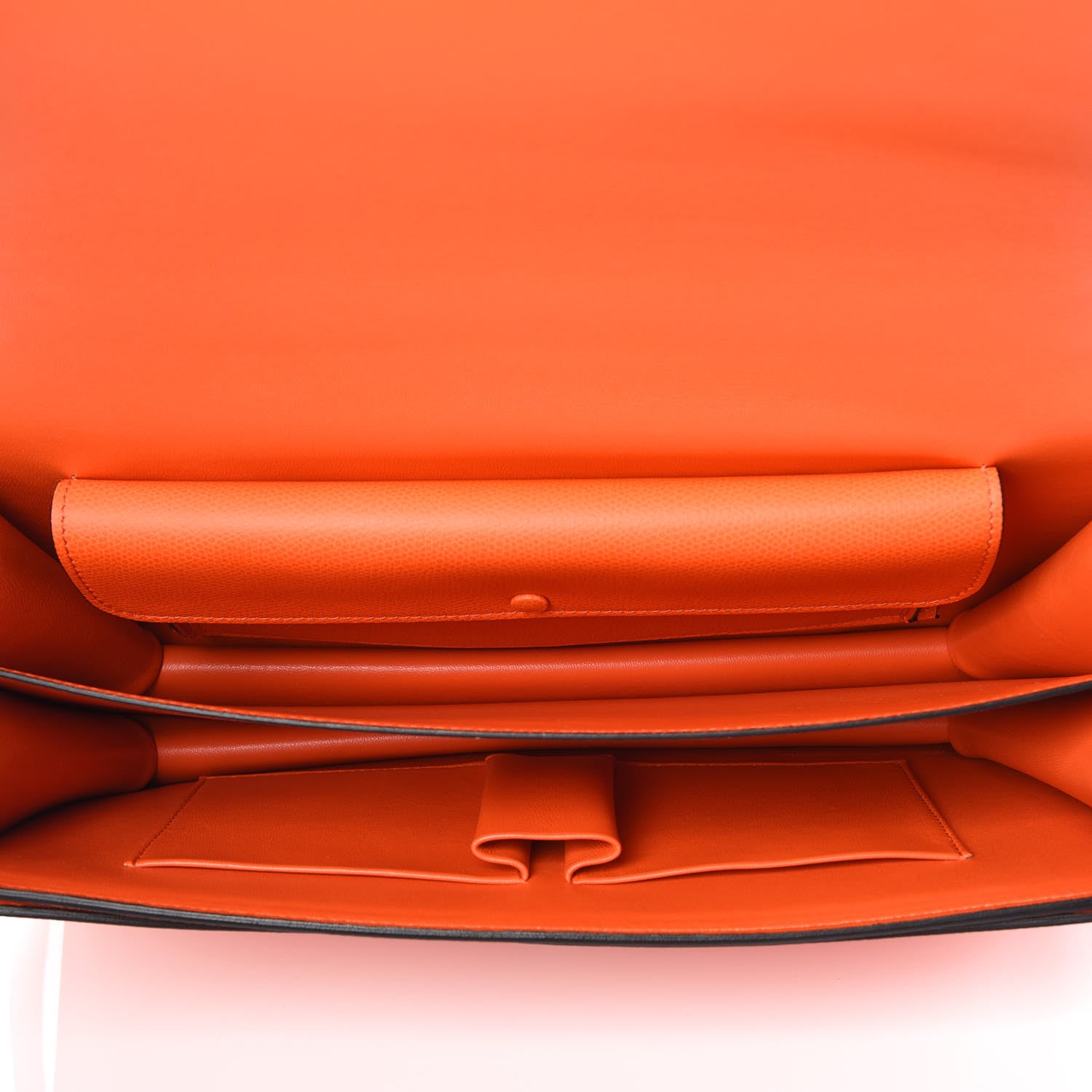 Celine Baby Grained Calfskin Medium Case Flap Orange 5 of 9