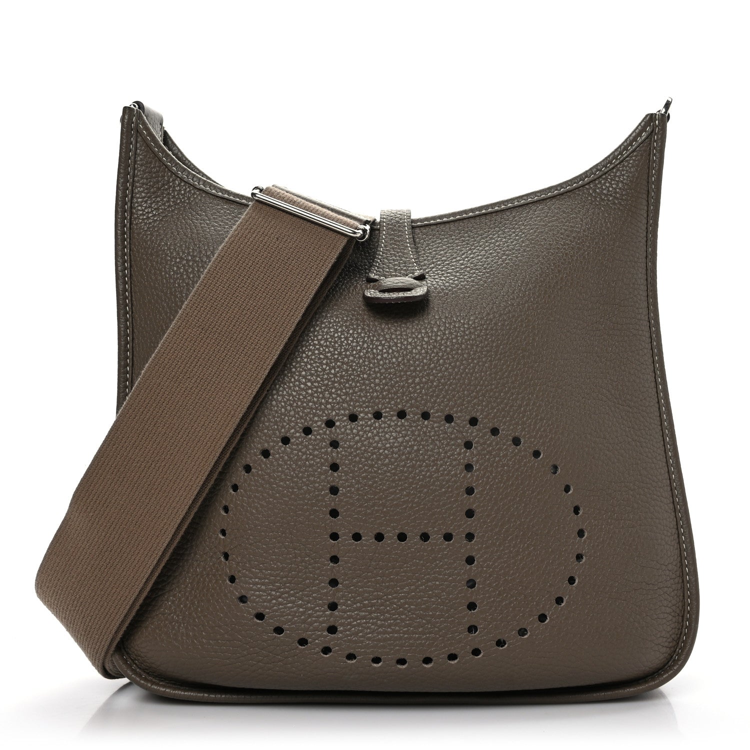 Hermes Taurillon Clemence Evelyne III PM Etoupe 1 of 9