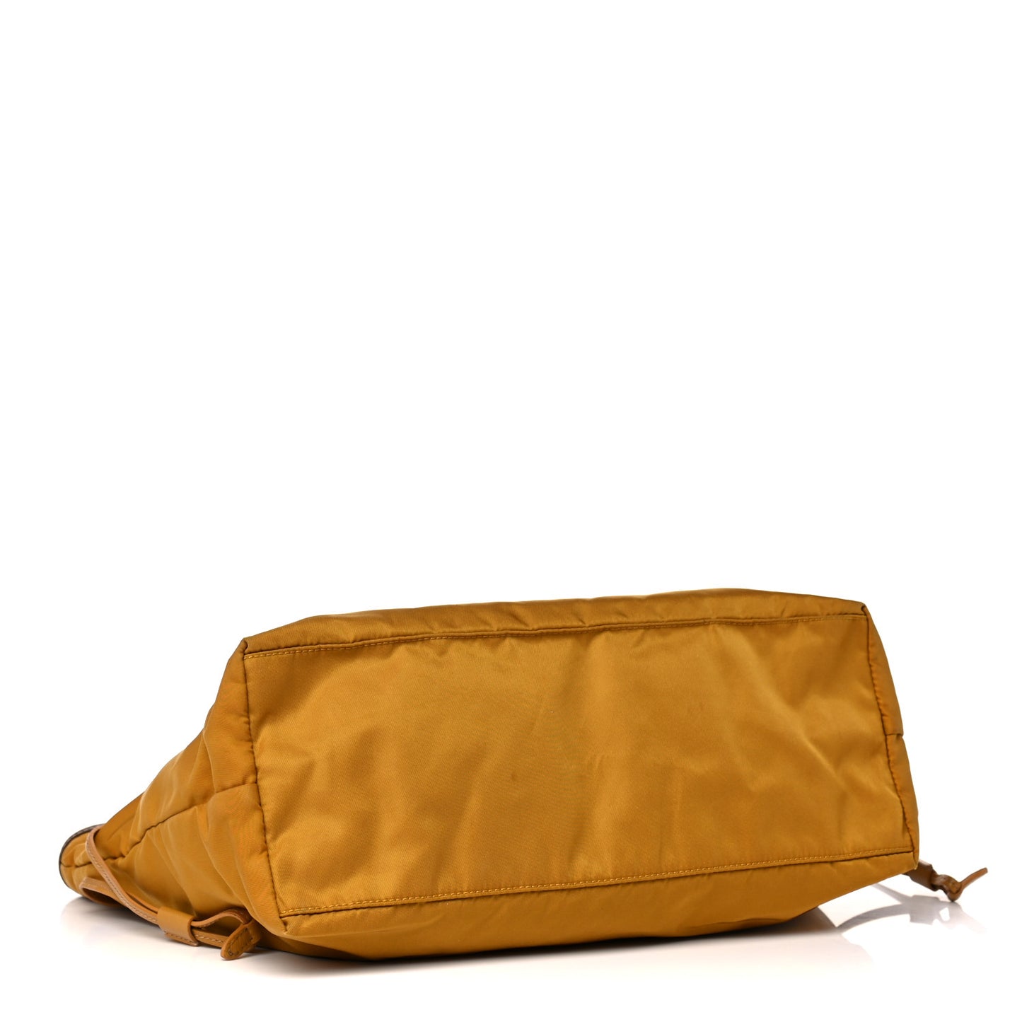Tessuto Nylon Saffiano Shopping Tote Yellow