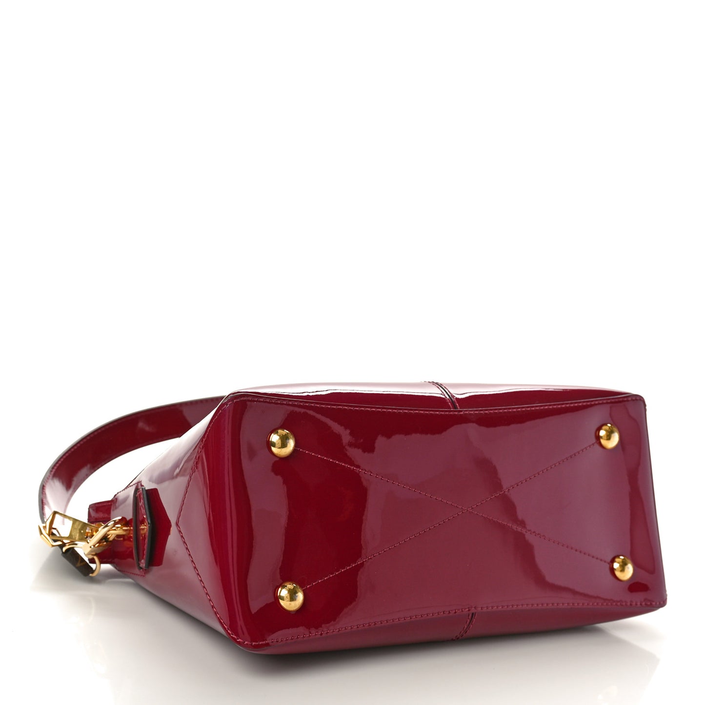 Patent Calfskin Miroir Tote Magenta