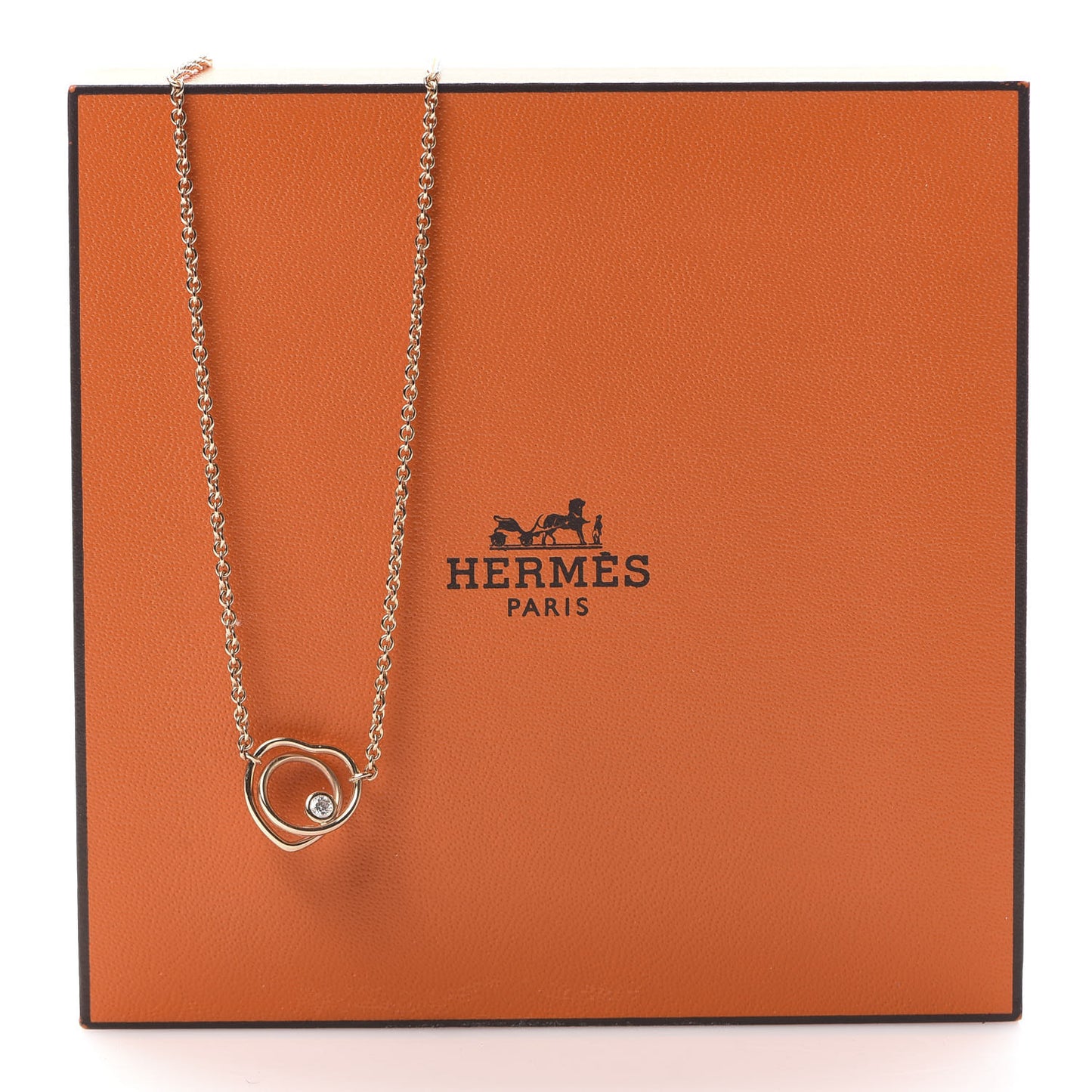 18K Rose Gold Diamond TPM Vertige Coeur Necklace ST