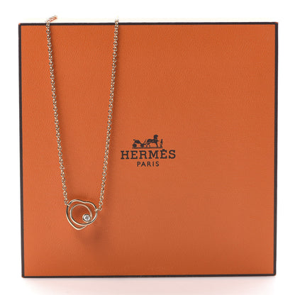 Hermes 18K Rose Gold Diamond TPM Vertige Coeur Necklace ST 7 of 7