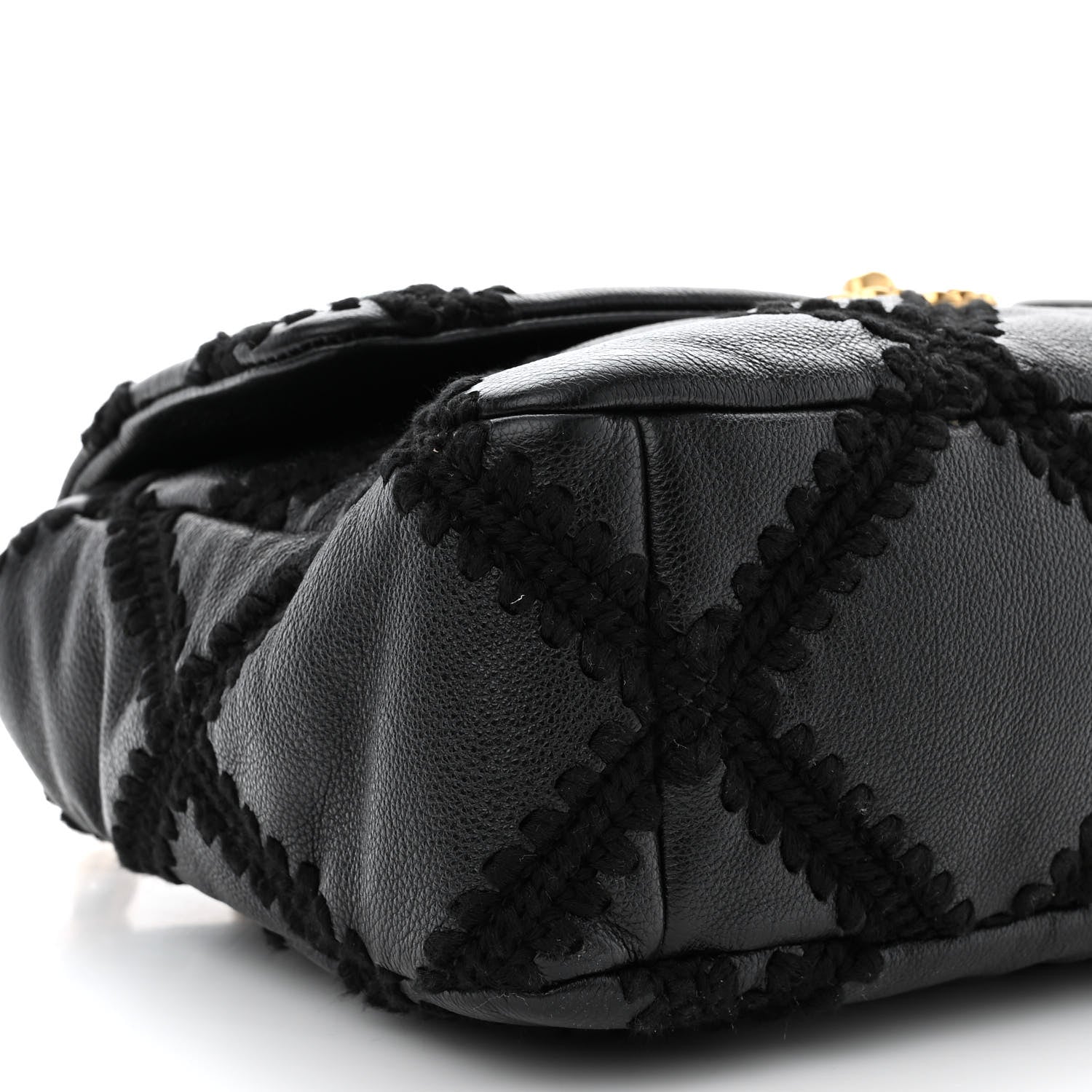 Chanel Calfskin Crochet Large Chanel 19 Flap Black 9 of 10