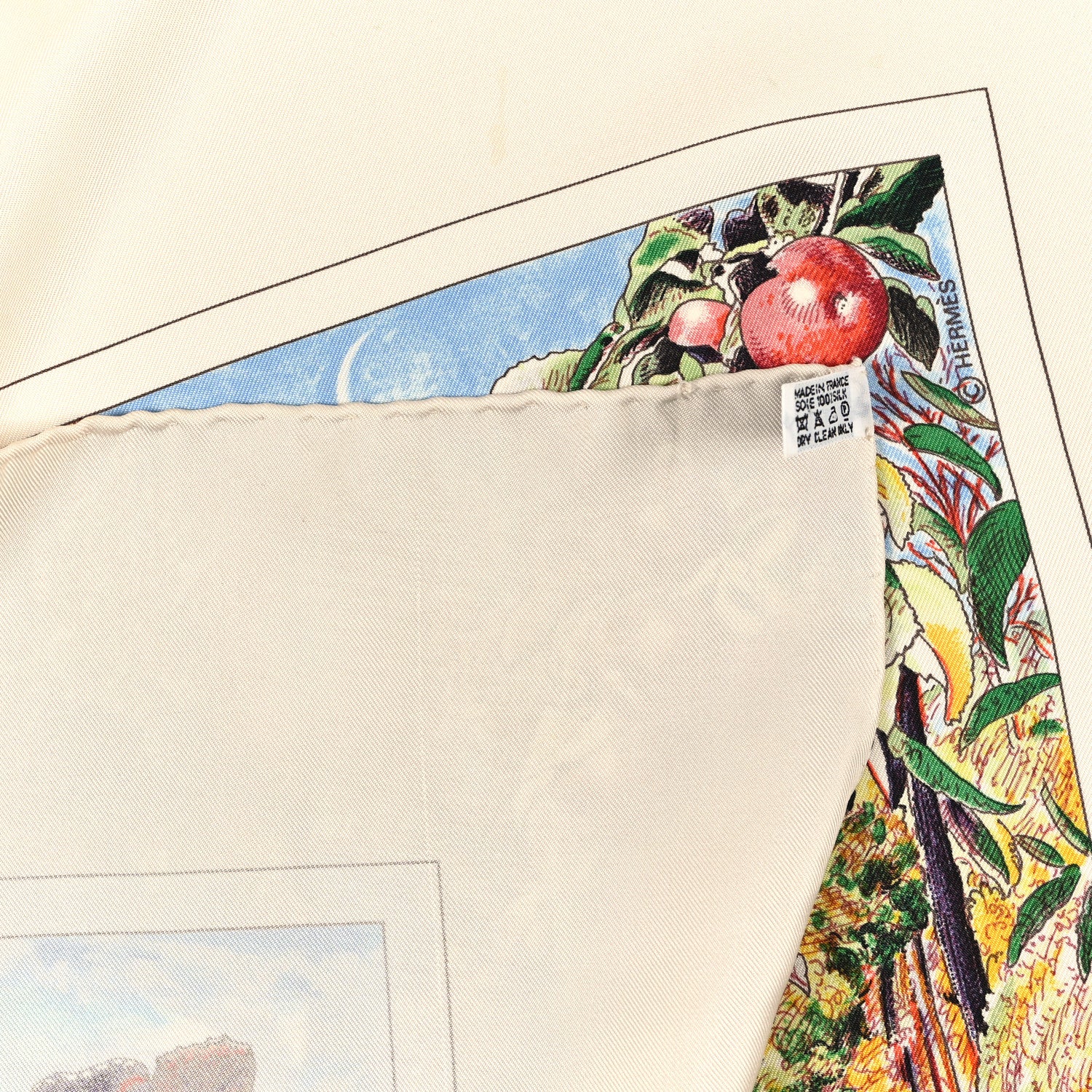 Hermes Silk Madison Avenue Scarf 90 Ivorie Multicolor 3 of 3