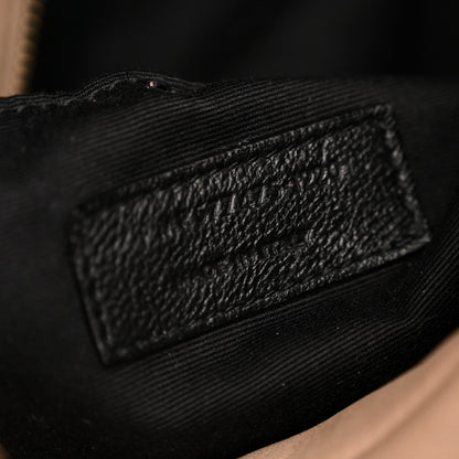 Saint Laurent Lambskin Quilted Medium Loulou Puffer Monogram Chain Satchel Dark Beige 7 of 14