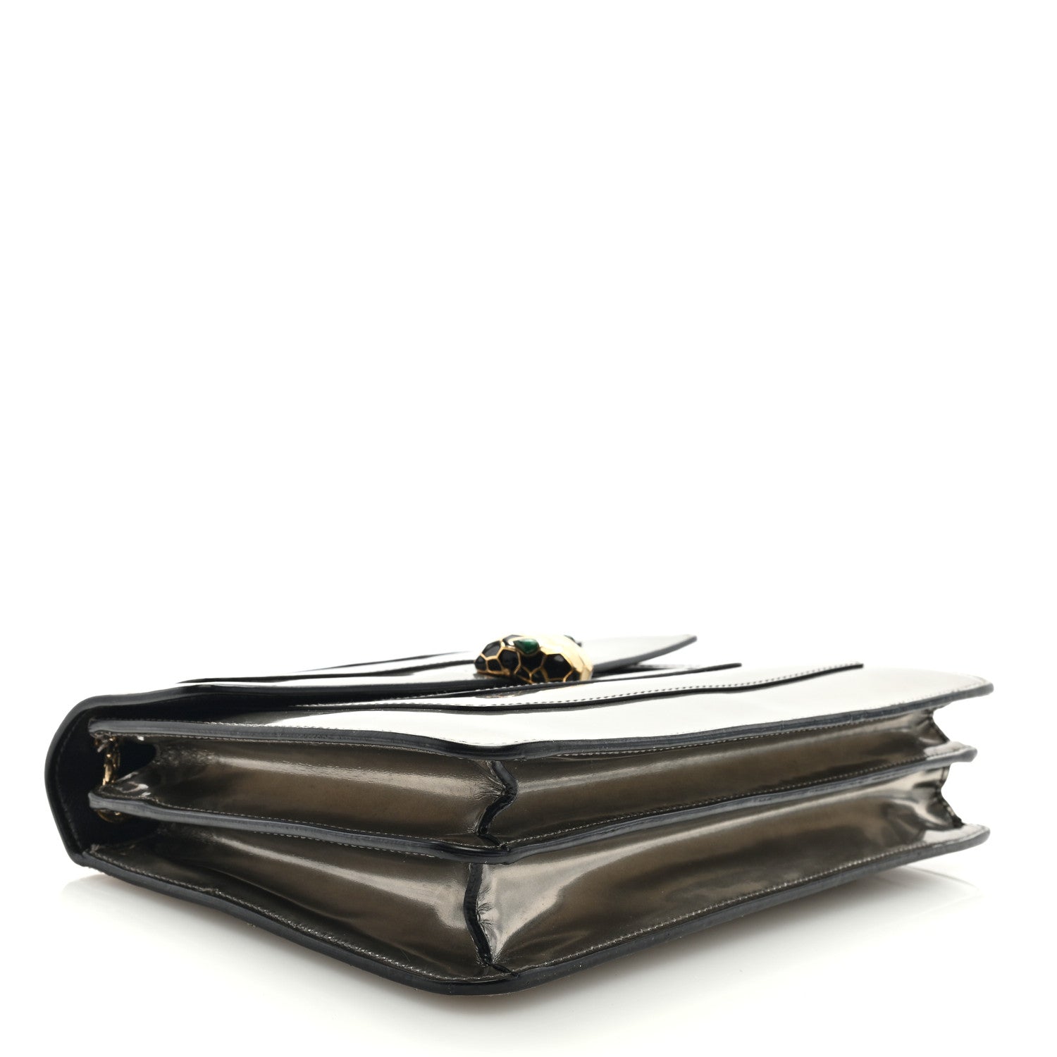 Bulgari Metallic Calfskin Serpenti Forever Crossbody Bag Silver 5 of 11