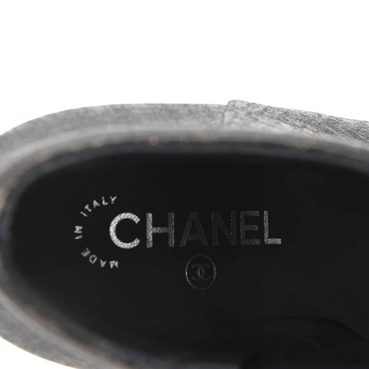 Chanel Fantasy Lambskin Peep Toe Short Boots 37.5 Black Gold 7 of 11