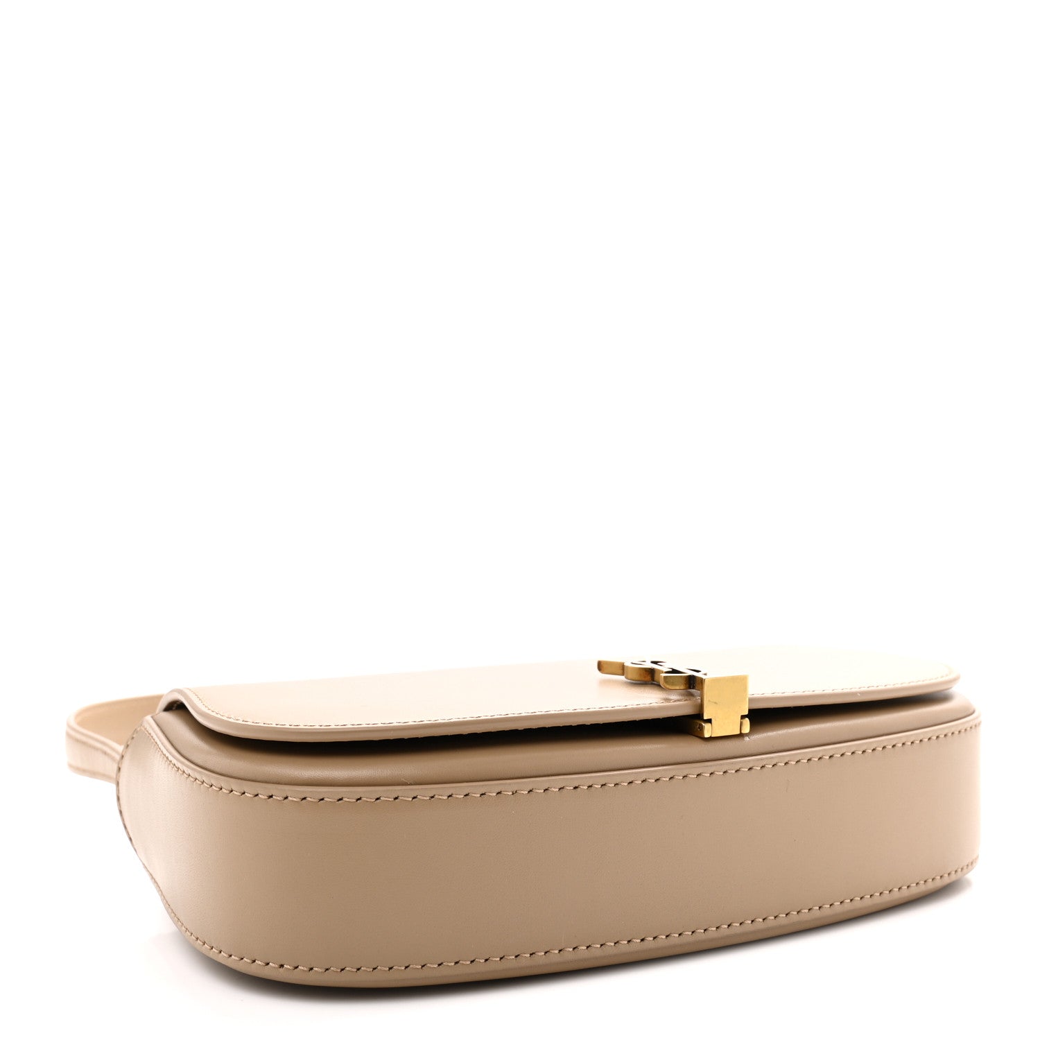 Saint Laurent Box Calfskin Mini Voltaire Shoulder Bag Dark Cork 4 of 11