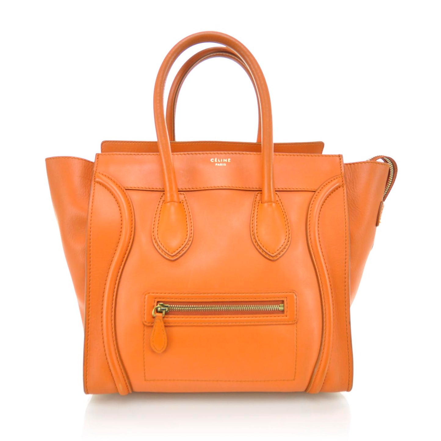 Smooth Calfskin Mini Luggage Orange