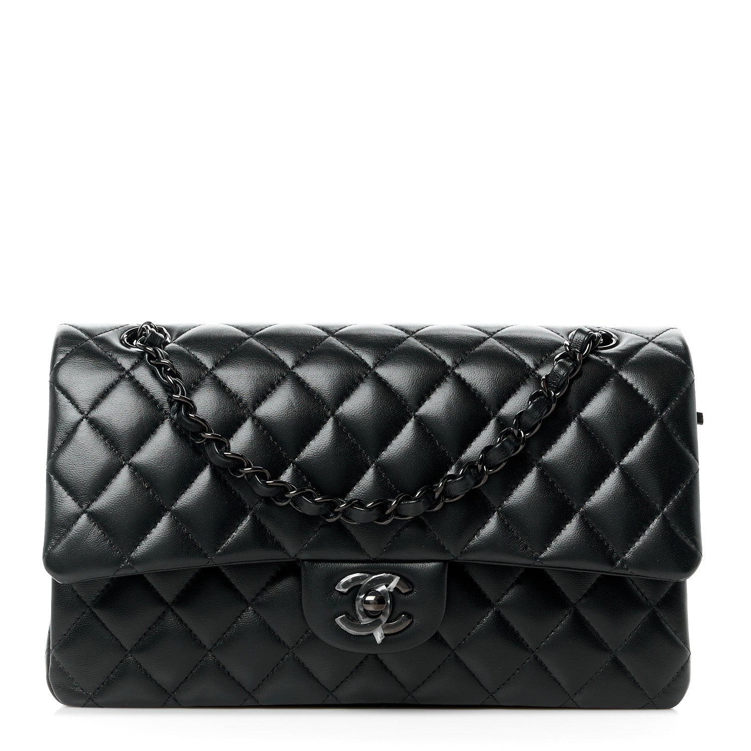 Chanel Lambskin Quilted Medium Double Flap So Black 1 of 15