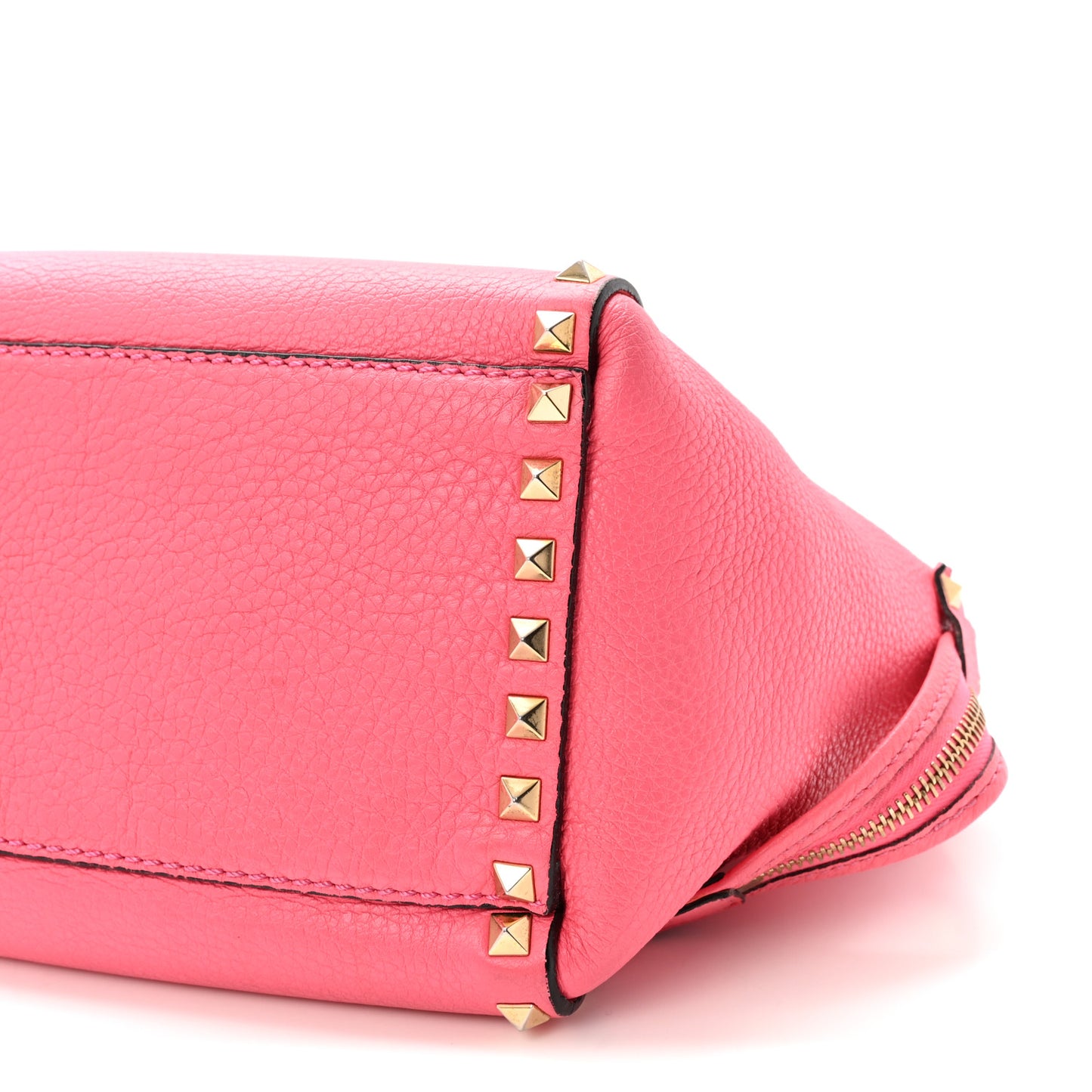 Vitello Small Rockstud Tote Fuxia Fluo