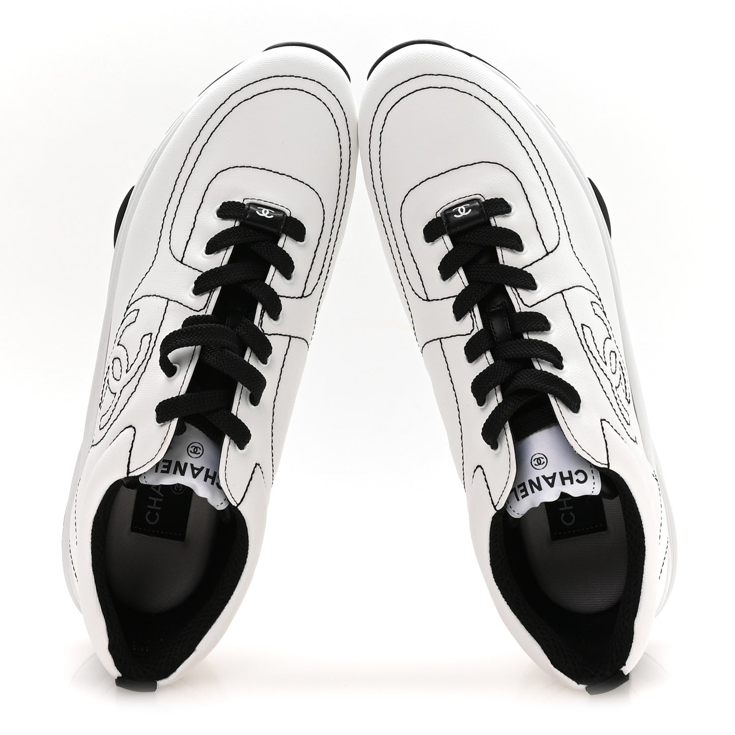 Cotton Womens CC Sneakers 40.5 White Black